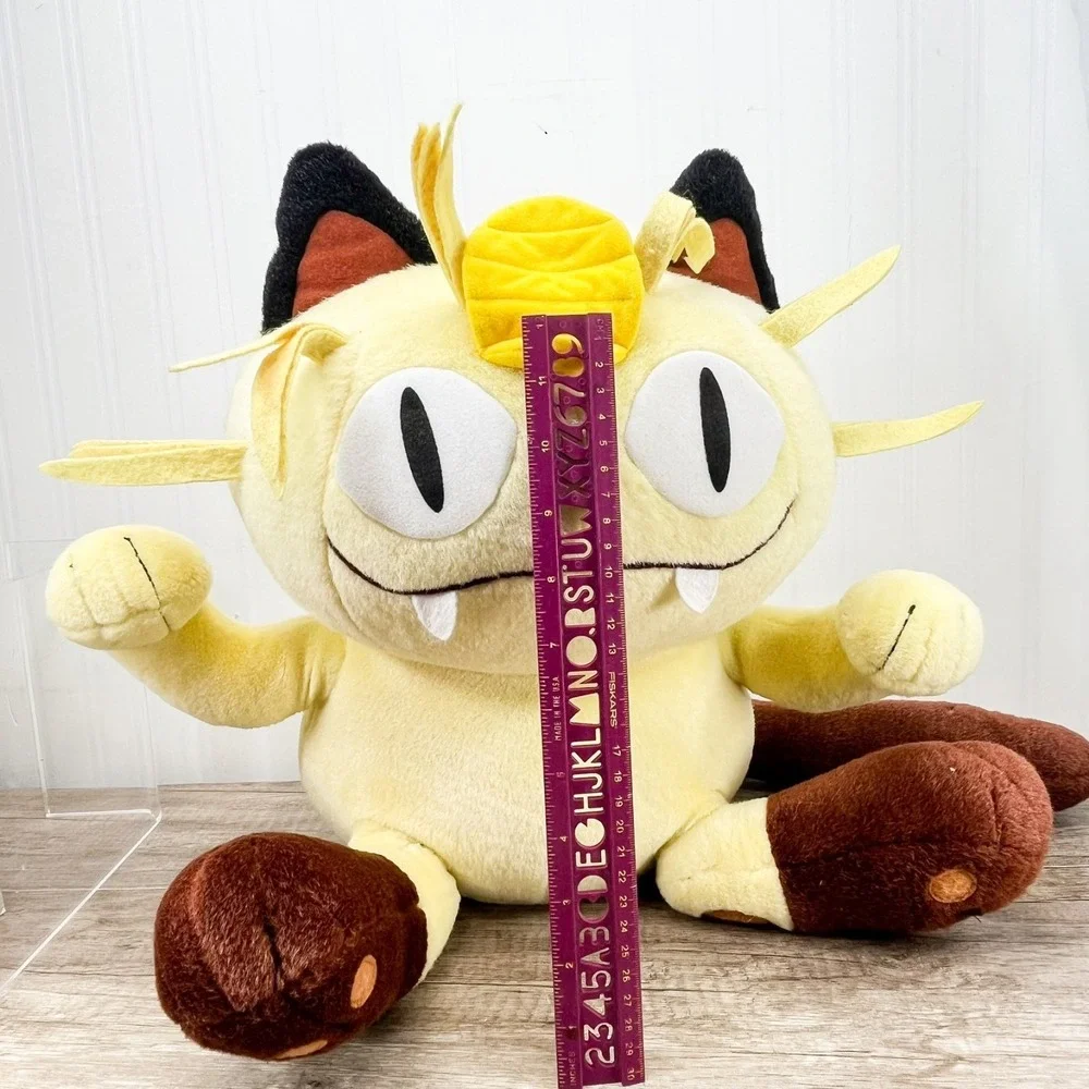 Vintage Pokémon Jumbo Plush Meowth 1999 Nintendo Creatures Game Freak Hasbro